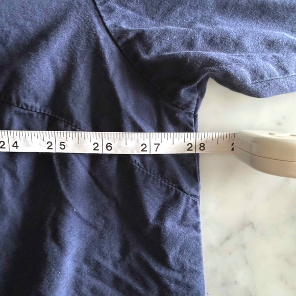 Maeve Anthropologie Bennet Buttondown Oxford Oversized Shirt Women's 1X Navy - Picture 7 of 8